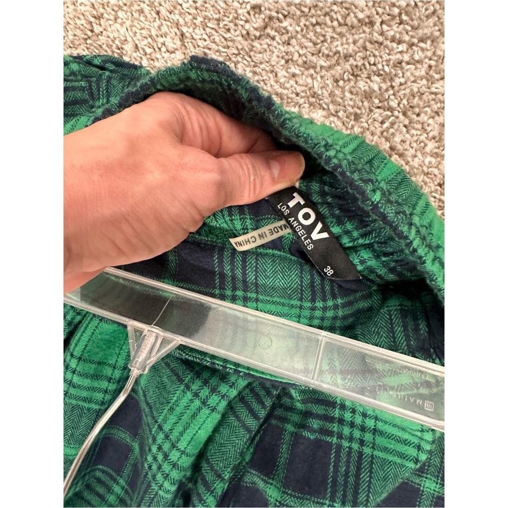 TOV Green Tartan Plaid Maxi Skirt Preppy Old Money Heritage Luxe Cottagecore S - Picture 6 of 7